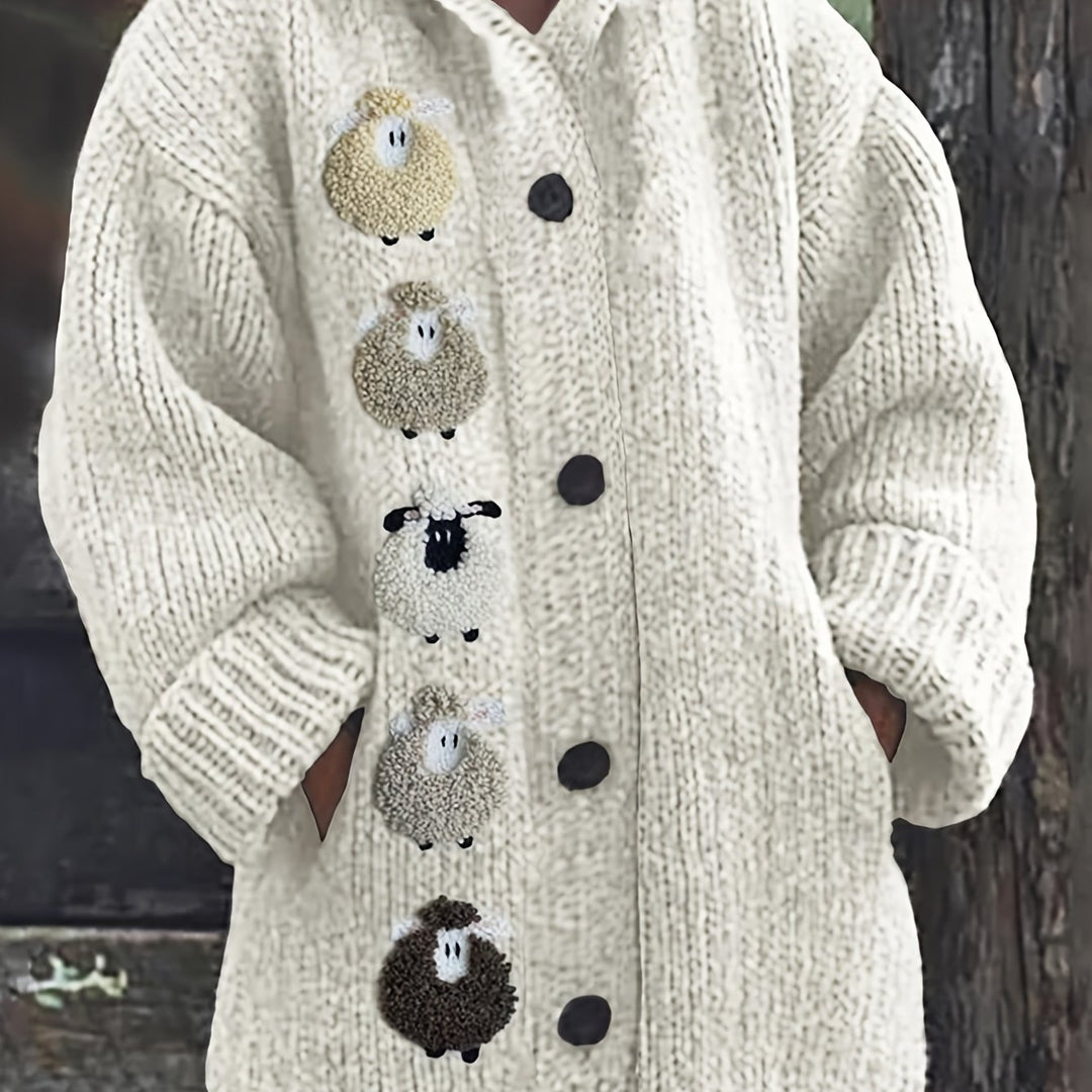 Evi Cozy Sheep Cardigan Hoodie