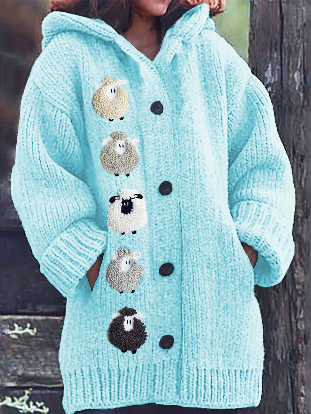 Evi Cozy Sheep Cardigan Hoodie