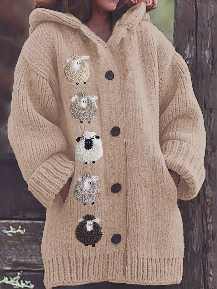 Evi Cozy Sheep Cardigan Hoodie