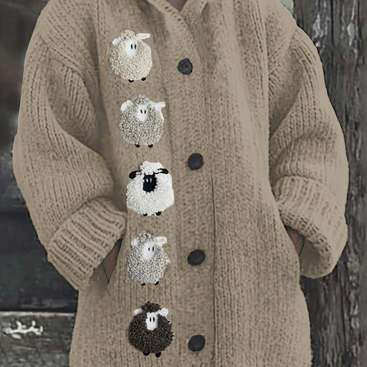 Evi Cozy Sheep Cardigan Hoodie