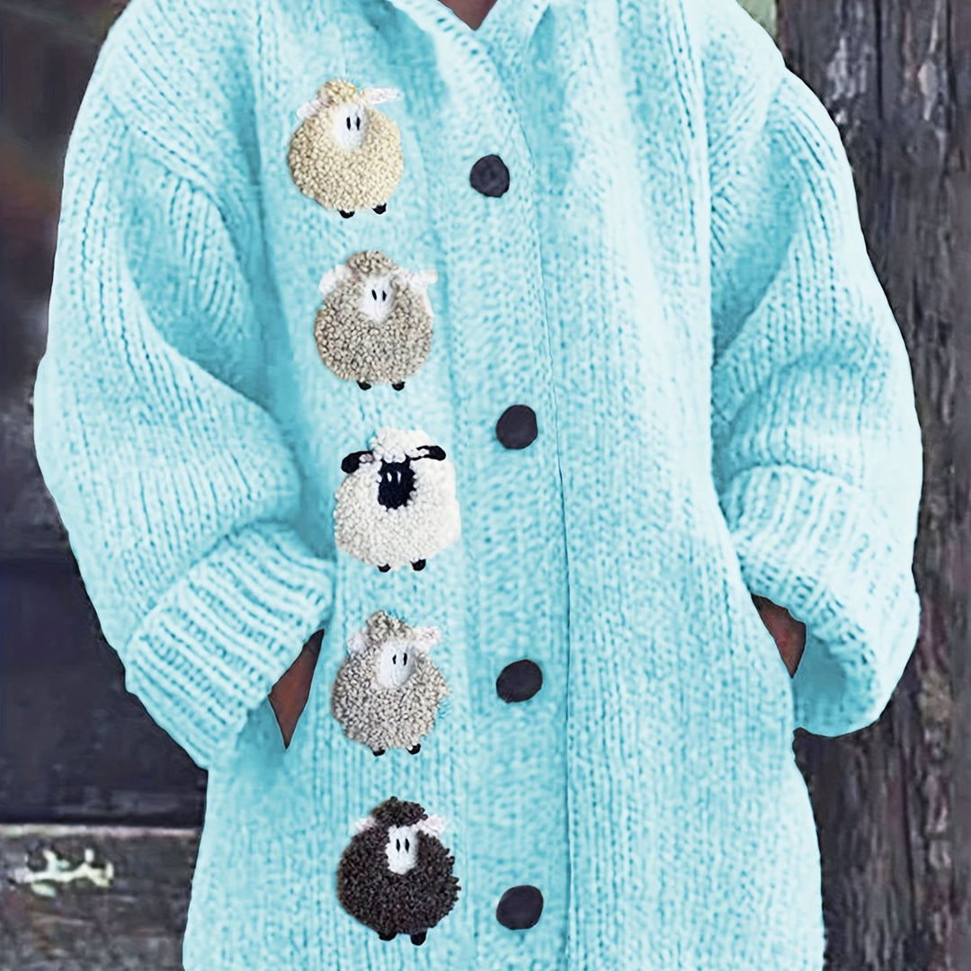 Evi Cozy Sheep Cardigan Hoodie