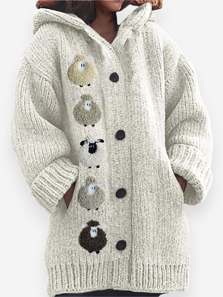 Evi Cozy Sheep Cardigan Hoodie