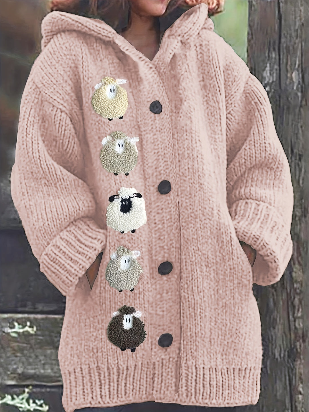 Evi Cozy Sheep Cardigan Hoodie