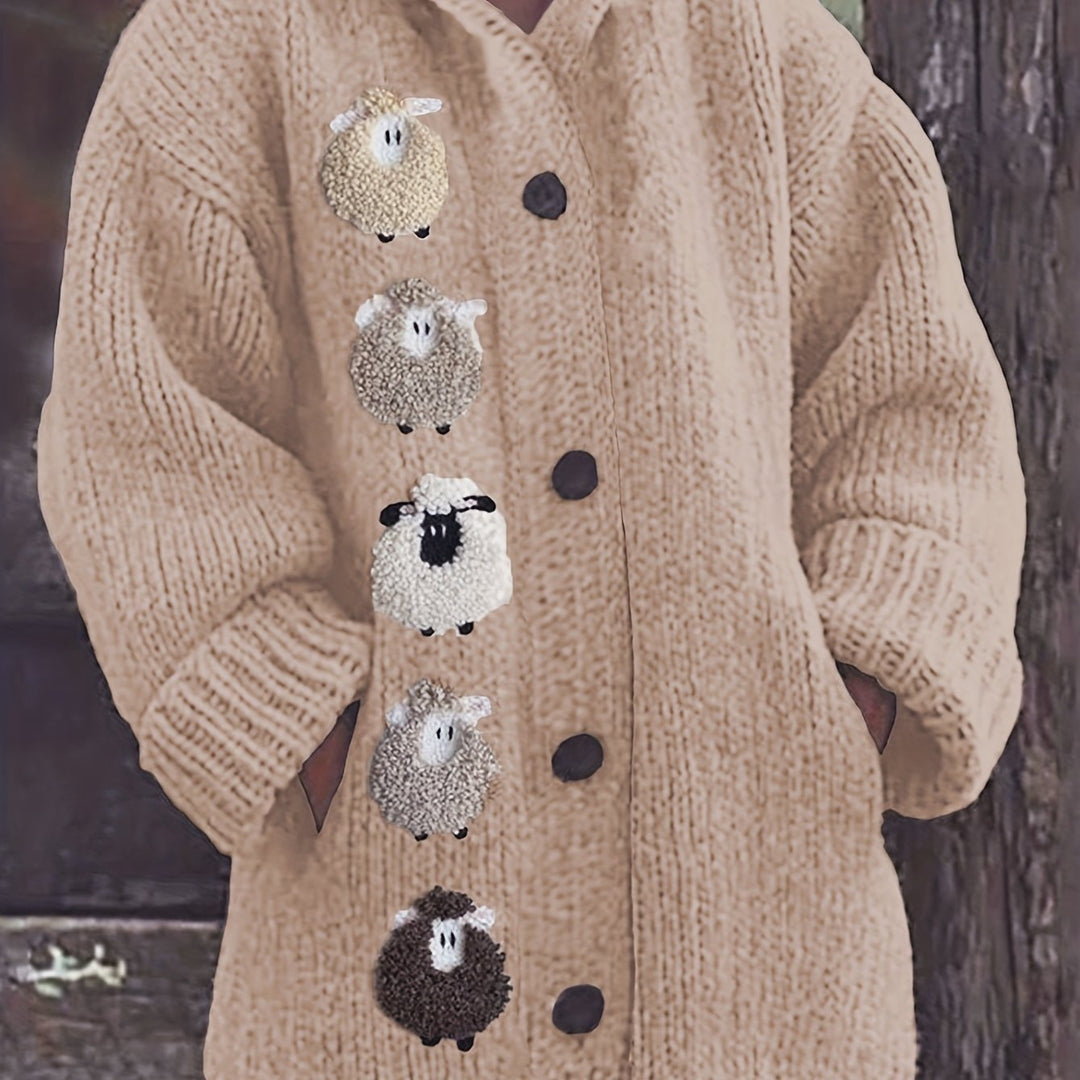 Evi Cozy Sheep Cardigan Hoodie