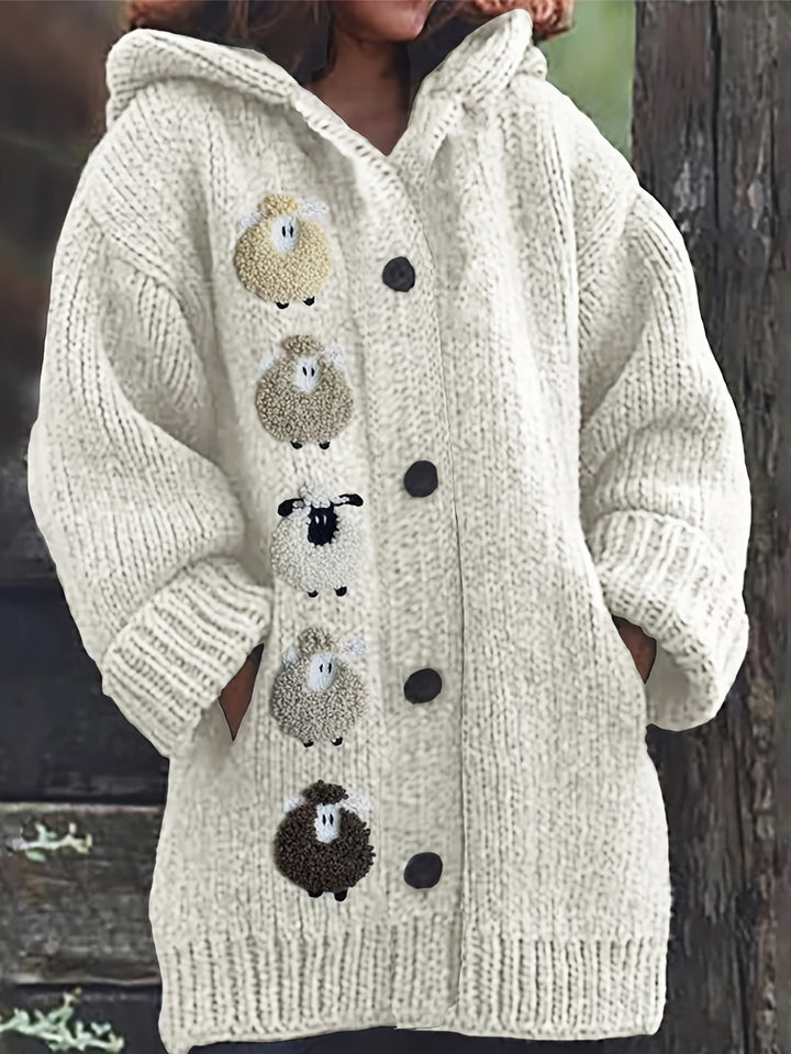 Evi Cozy Sheep Cardigan Hoodie